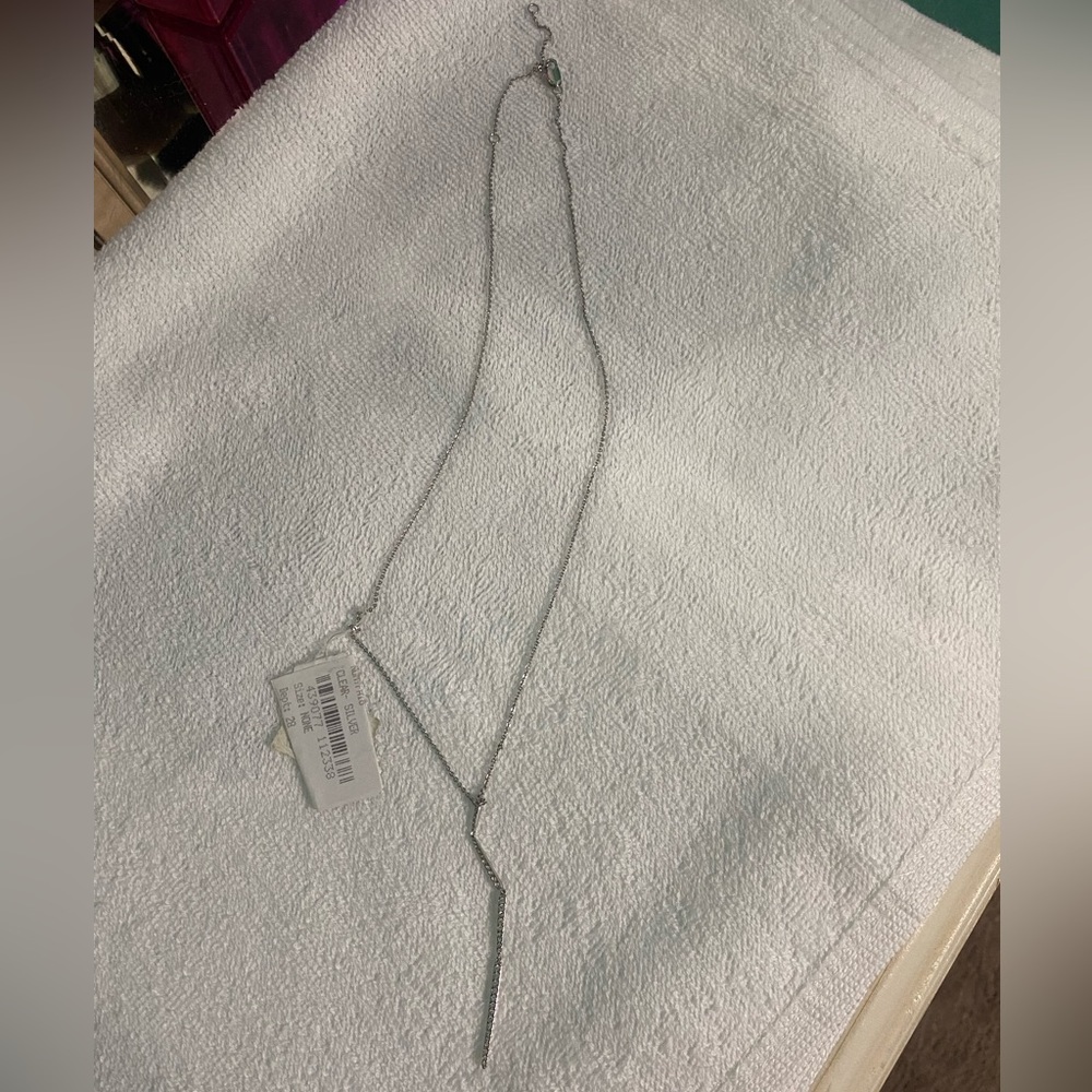 Silver long necklace